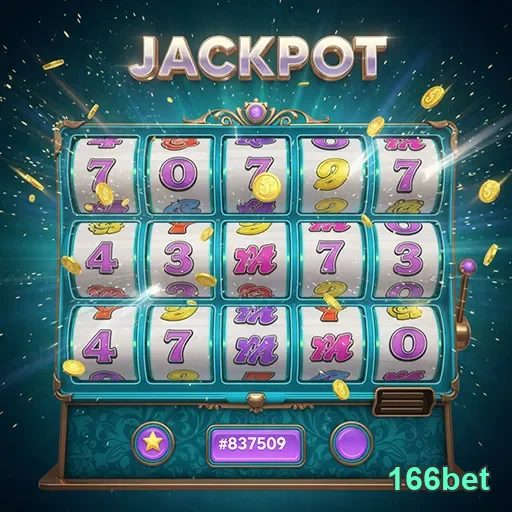 Máquina de slots com logotipo 166bet e suporte em português
